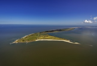Wadden Sea, aerial view, Wangerooge, North Sea, North Sea island, East Frisian Islands, Lower