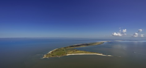 Wadden Sea, aerial view, Wangerooge, North Sea, North Sea island, East Frisian Islands, Lower
