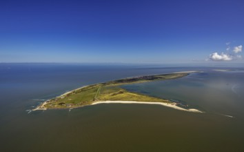 Wadden Sea, aerial view, Wangerooge, North Sea, North Sea island, East Frisian Islands, Lower