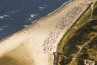 Nordstrand, aerial view, Spiekeroog, North Sea, North Sea island, East Frisian Islands, Lower