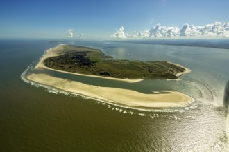 Sandbank, Schillbalje, Wadden Sea, aerial view, Spiekeroog, North Sea, North Sea island, East