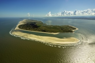 Sandbank, Schillbalje, Wadden Sea, aerial view, Spiekeroog, North Sea, North Sea island, East