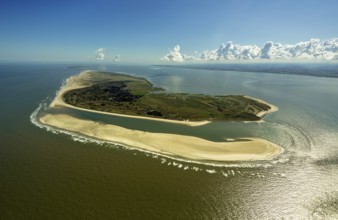 Sandbank, Schillbalje, Wadden Sea, aerial view, Spiekeroog, North Sea, North Sea island, East