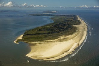 Osterhook, Wadden Sea, aerial photo, Spiekeroog, North Sea, North Sea island, East Frisian Islands,