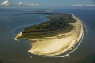 Osterhook, Wadden Sea, aerial photo, Spiekeroog, North Sea, North Sea island, East Frisian Islands,