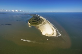 Osterhook, Wadden Sea, aerial view, Langeoog, North Sea, North Sea island, East Frisian Islands,