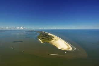 Wadden Sea, aerial view, Langeoog, North Sea, North Sea island, East Frisian Islands, Lower Saxony,