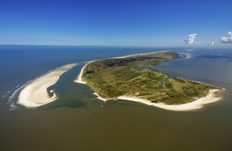 Sandbank, Schillbalje, Wadden Sea, aerial view, Spiekeroog, North Sea, North Sea island, East