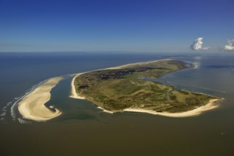 Sandbank, Schillbalje, Wadden Sea, aerial view, Spiekeroog, North Sea, North Sea island, East
