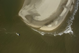 Osterhook, Wadden Sea, aerial view, Langeoog, North Sea, North Sea island, East Frisian Islands,