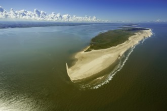 Wadden Sea, aerial view, Spiekeroog, North Sea, North Sea island, East Frisian Islands, Lower