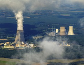 Lingen nuclear power plant, Lingen, Emsland, Lower Saxony, Germany, Lingen (Ems), Europe, aerial