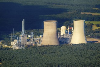 Lingen nuclear power plant, Lingen, Emsland, Lower Saxony, Germany, Lingen (Ems), Europe, aerial