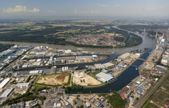 Rheinchemie Rheinau-Hafen Mannheim, Rhine, Mannheim, Baden-Württemberg, Germany, Europe, aerial