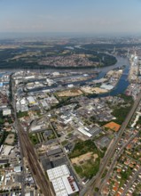 Rheinchemie Rheinau-Hafen Mannheim, Rhine, Mannheim, Baden-Württemberg, Germany, Europe, aerial