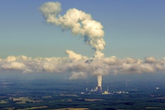 Lingen nuclear power plant, Lingen, Emsland, Lower Saxony, Germany, Europe, aerial photo,