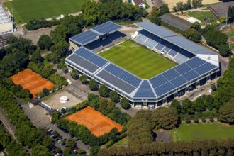 Carl-Benz-Stadion Mannheim, Mannheim, Baden-Württemberg, Germany, Europe, aerial view, birds-eyes