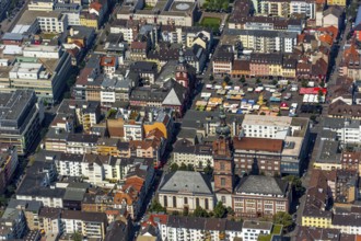 Konkordienkirche Mannheim, in the background market square of Mannheim with former Mannheim town