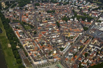 Mannheim-Neckarstadt, Mannheim, Baden-Württemberg, Germany, Europe, aerial view, birds-eyes view,
