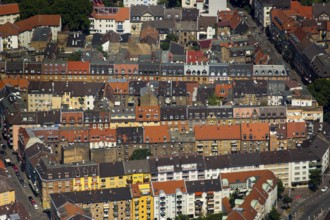 Tenement buildings in Mannheim, Mannheim, Baden-Württemberg, Germany, Europe, aerial view,
