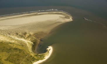 Osterhook, Wadden Sea, aerial photo, Langeoog, North Sea, North Sea island, East Frisian Islands,
