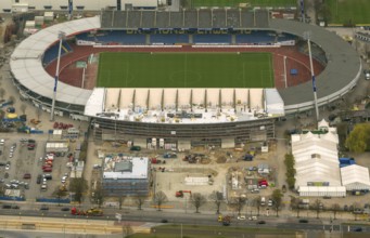 Eintracht Braunschweig stadium with west and east stands, Braunschweiger Turn- und Sportverein