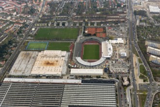 Eintracht Braunschweig stadium with west and east stands, Braunschweiger Turn- und Sportverein