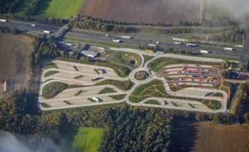 Rest area Dammer Berge east side, truck rest area, driving times, Holdorf, Lower Saxony, Germany,