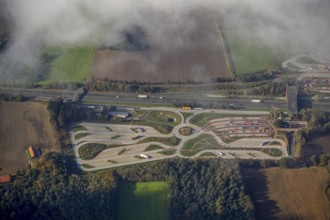 Rest area Dammer Berge east side, truck rest area, driving times, Holdorf, Lower Saxony, Germany,
