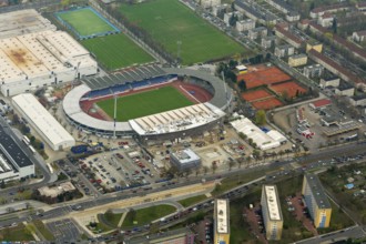 Eintracht Braunschweig stadium with west and east stands, Braunschweiger Turn- und Sportverein