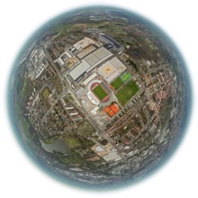 Eintracht Braunschweig stadium with west and east stands, Braunschweiger Turn- und Sportverein