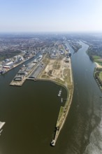 Weser harbours, Bremen harbour, Weser, aerial photography, aerial photography of Bremen, Bremen,