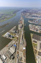 Weser harbours, Bremen harbour, Weser, aerial photography, aerial photography of Bremen, Bremen,