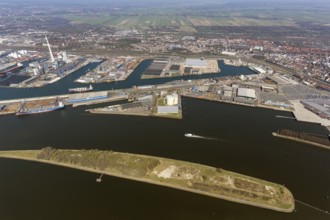 Weser harbours, Bremen harbour, Weser, aerial photography, aerial photography of Bremen, Bremen,