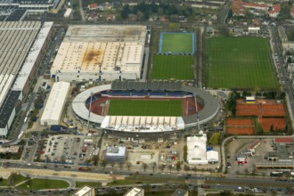 Eintracht Braunschweig stadium with west and east stands, Braunschweiger Turn- und Sportverein