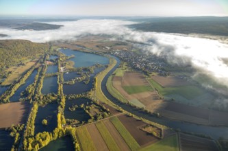 Aerial view, leisure centre Höxter-Godelheim, Godelheimer Straße, am Ziegenberg, district of