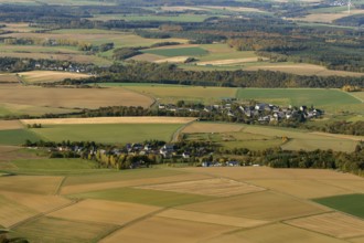 Hunsrück, Schwerbach, Saarland, Germany, Europe, Sankt Ingbert, aerial photo, birds-eyes view,