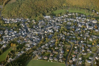 Hunsrück, Schwerbach, Saarland, Germany, Europe, Sankt Ingbert, aerial photo, birds-eyes view,