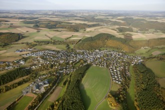 Hunsrück, Schwerbach, Saarland, Germany, Europe, Sankt Ingbert, aerial photo, birds-eyes view,