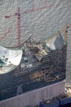 Construction site of the ElbPhilharmonie Hamburg, Philharmonie, Speicherstadt Hamburg, Elbe,