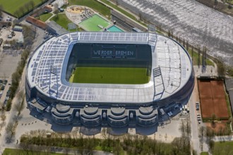 Weser stadium of SV Werder Bremen GmbH & Co. KGaA, Bundesliga, football club, solar roof, stadium