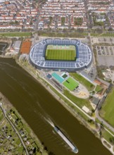 Weser stadium of SV Werder Bremen GmbH & Co. KGaA, Bundesliga, football club, solar roof, stadium