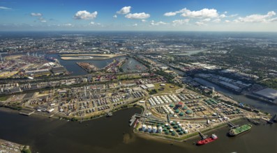 Rethe-Hafen, Hamburg harbour, Elbe, Hamburg, Free and Hanseatic City of Hamburg, Germany, Europe,