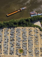 BLG AutoTerminal Hamburg, car loading in Hamburg harbour, car dump, Hamburg harbour, Elbe, Hamburg,