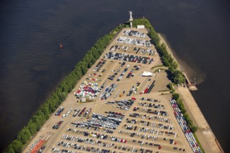 BLG AutoTerminal Hamburg, car loading in Hamburg harbour, car dump, Hamburg harbour, Elbe, Hamburg,