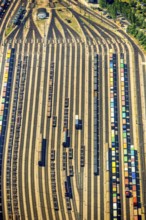 Freight yard, marshalling yard, shunting yard Alte Süderelbe Altenwerder, Hamburg, Free and