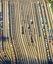 Freight yard, marshalling yard, shunting yard Alte Süderelbe Altenwerder, Hamburg, Free and