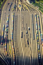 Freight yard, marshalling yard, shunting yard Alte Süderelbe Altenwerder, Hamburg, Free and