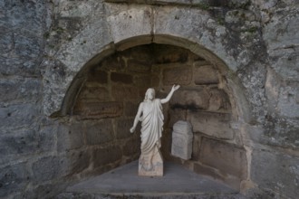 Christ sculpture in the fortified church, Hannberg, Middle Franconia, Bavaria, Germany