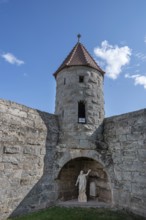 Wall and defensive towers of the third largest fortified church in Germany, built from 1461 to